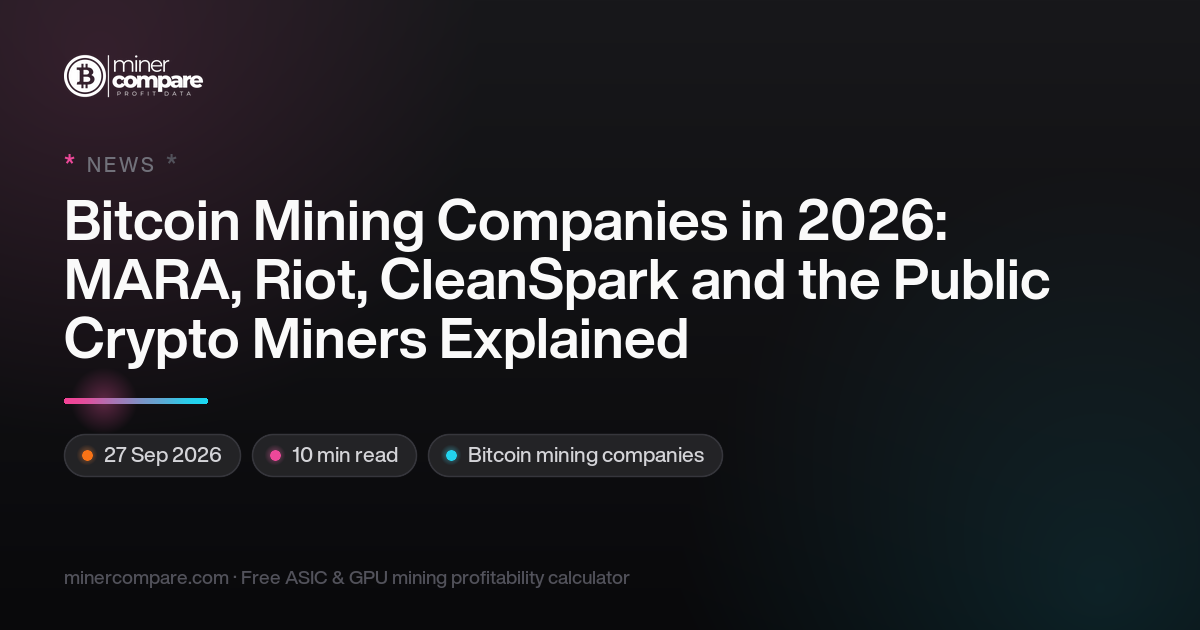 Bitcoin Mining Companies 2026: MARA, Riot and the Public Miners